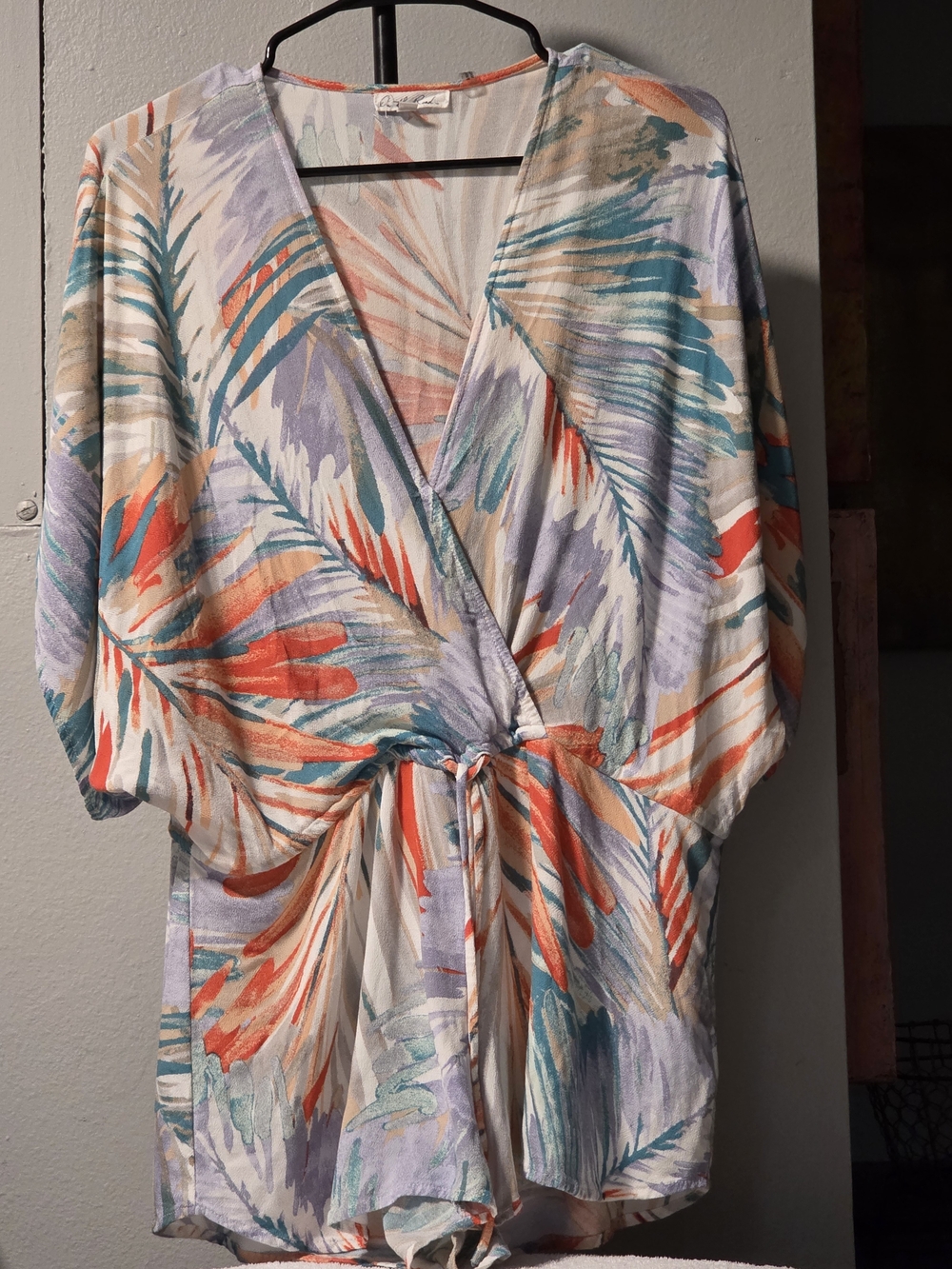 On The Road Orange Trim Floral Romper